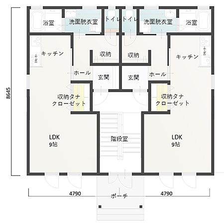 ロータスM2 ＜南入り＞ 間取り図