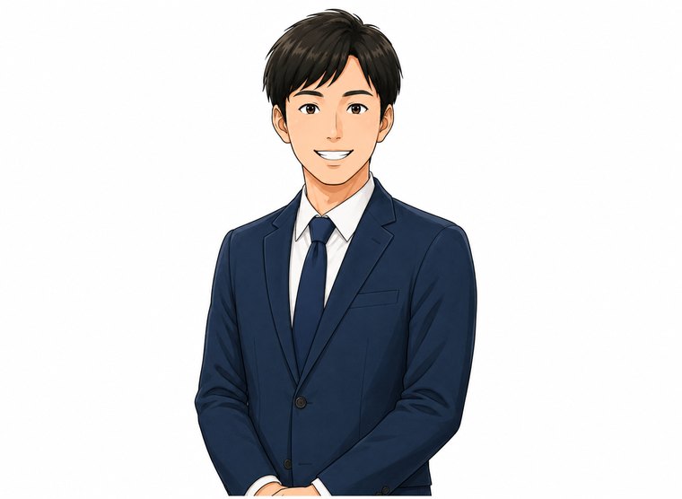 賃貸・不動産売買営業の先輩社員イラスト