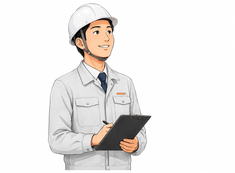 建築現場監督スタッフのイラスト
